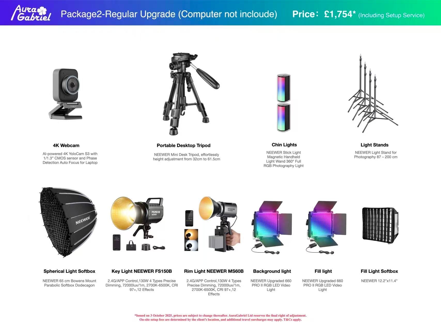 Regular Light and Webcam Upgrade