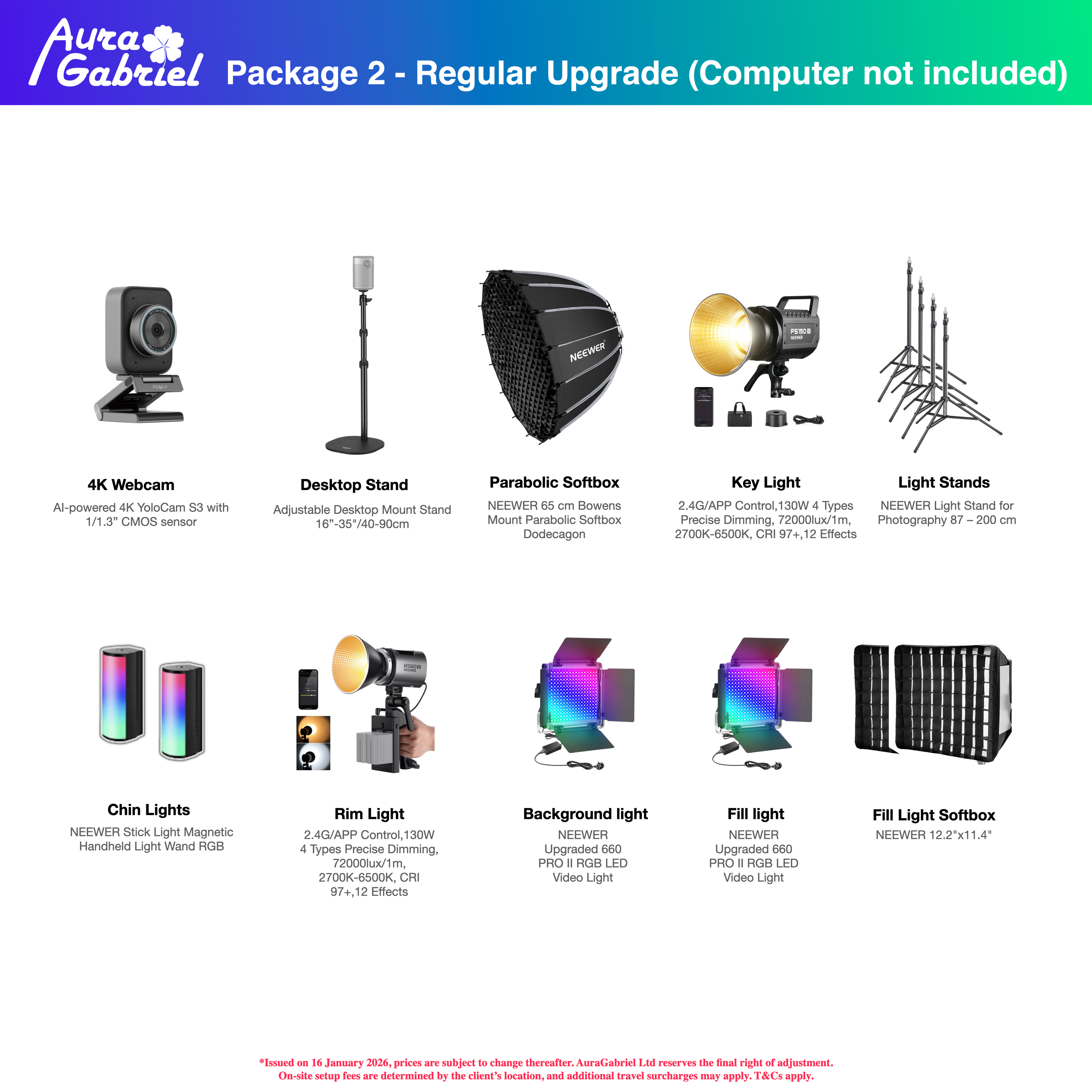 Regular Light and Webcam Upgrade
