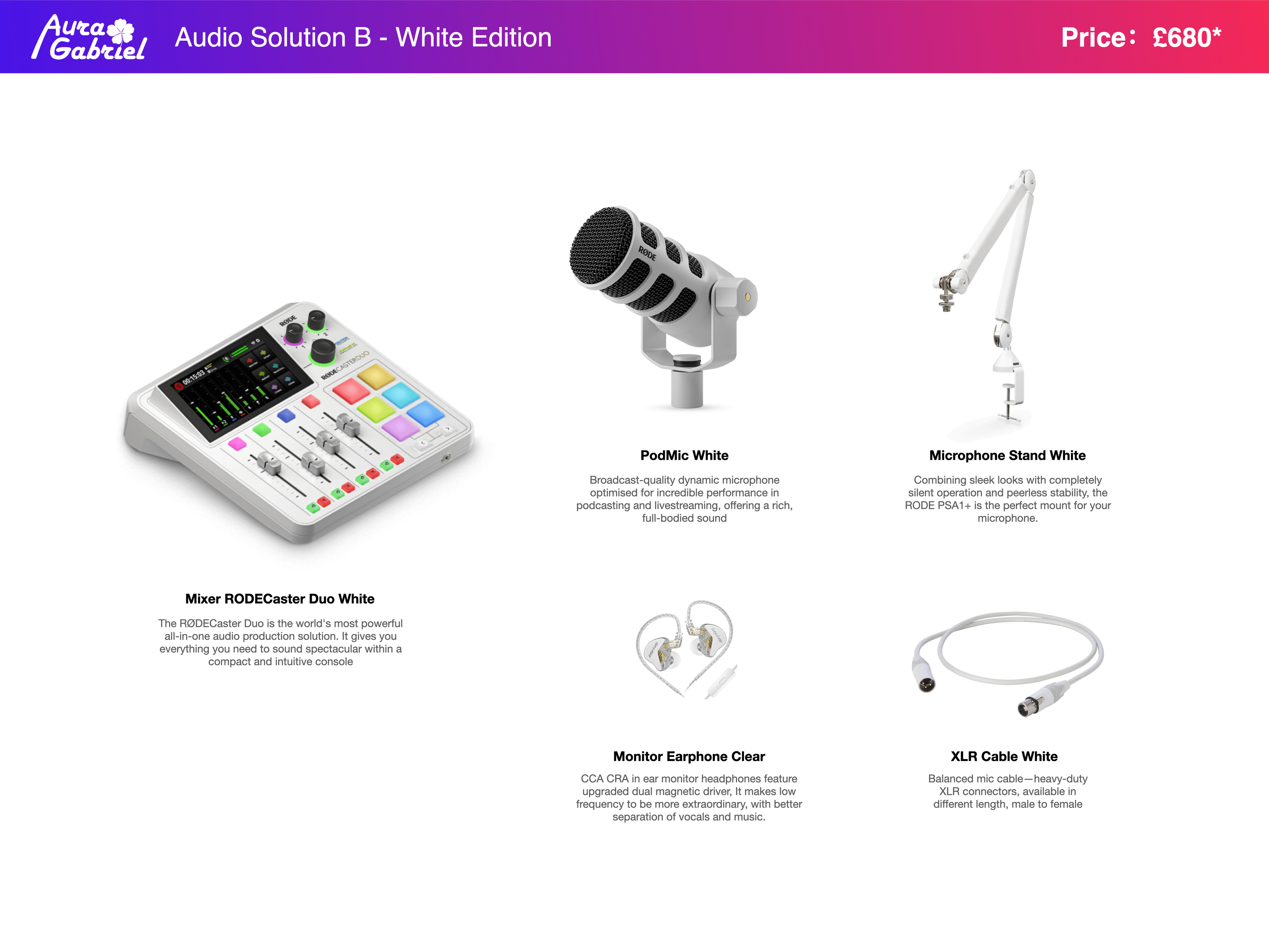 Audio Solution B - White Edition