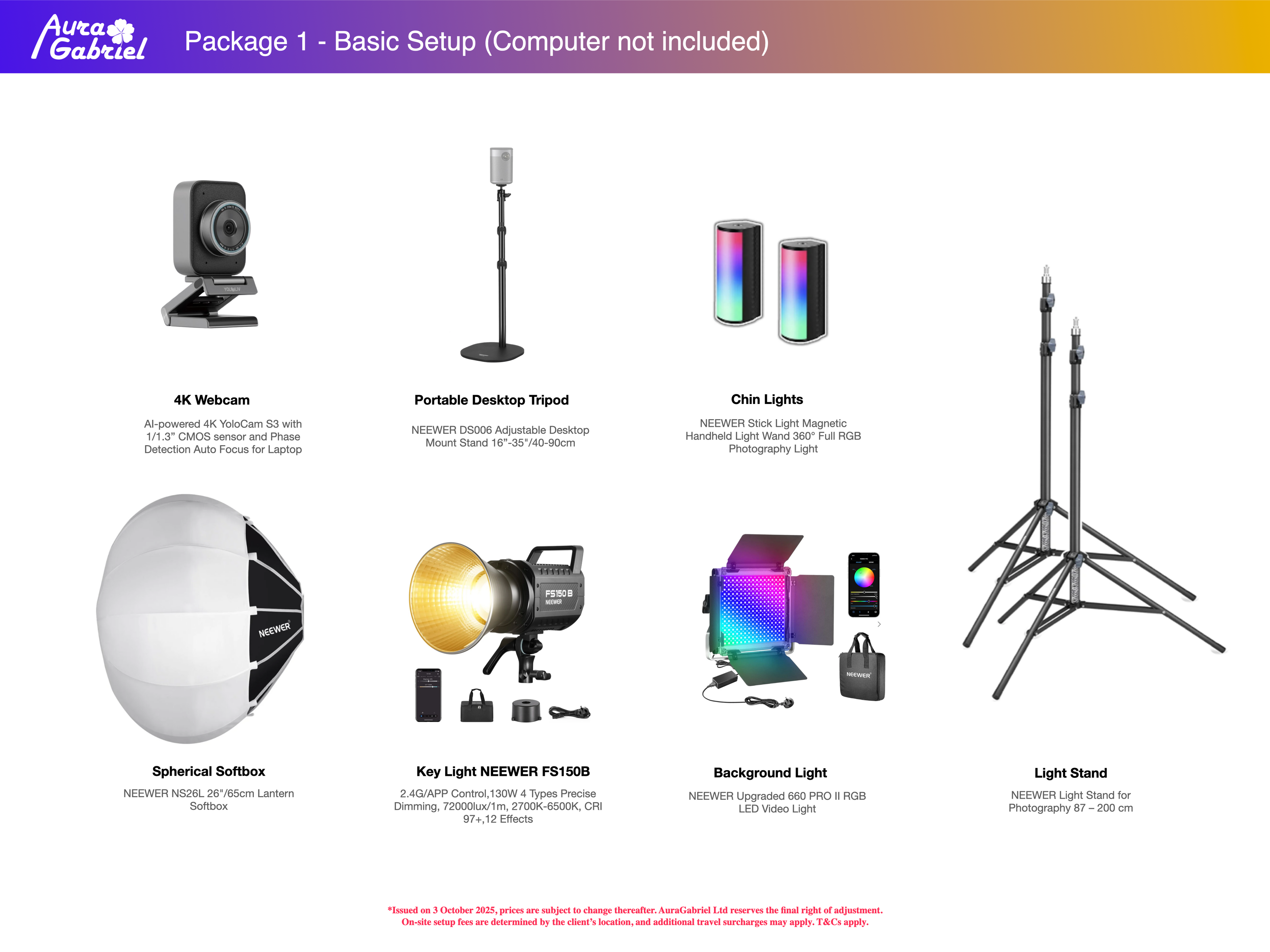 Package 3 - Advanced Studio (Computer not included)