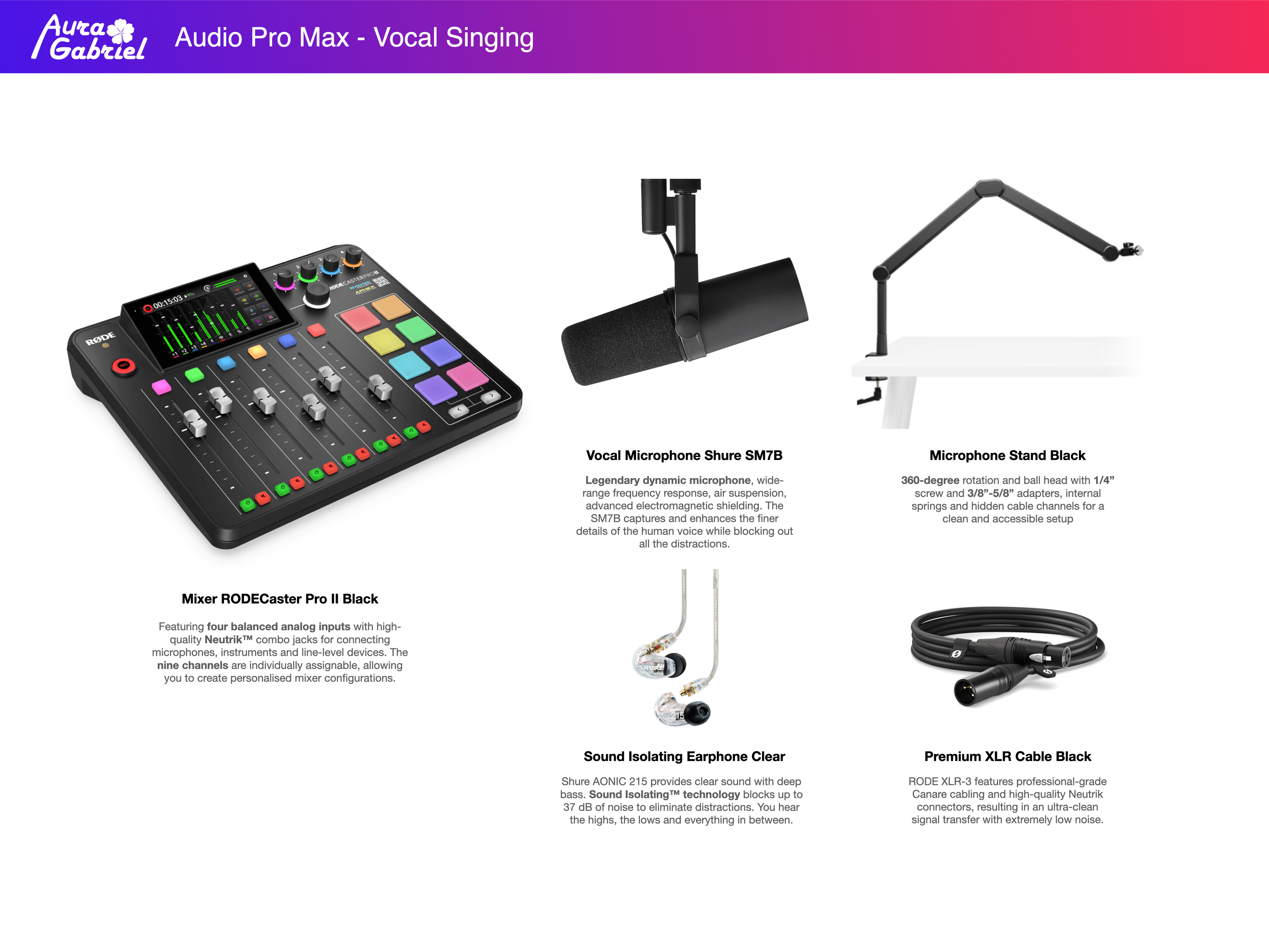 Audio Pro Max Professional Vocal Singing