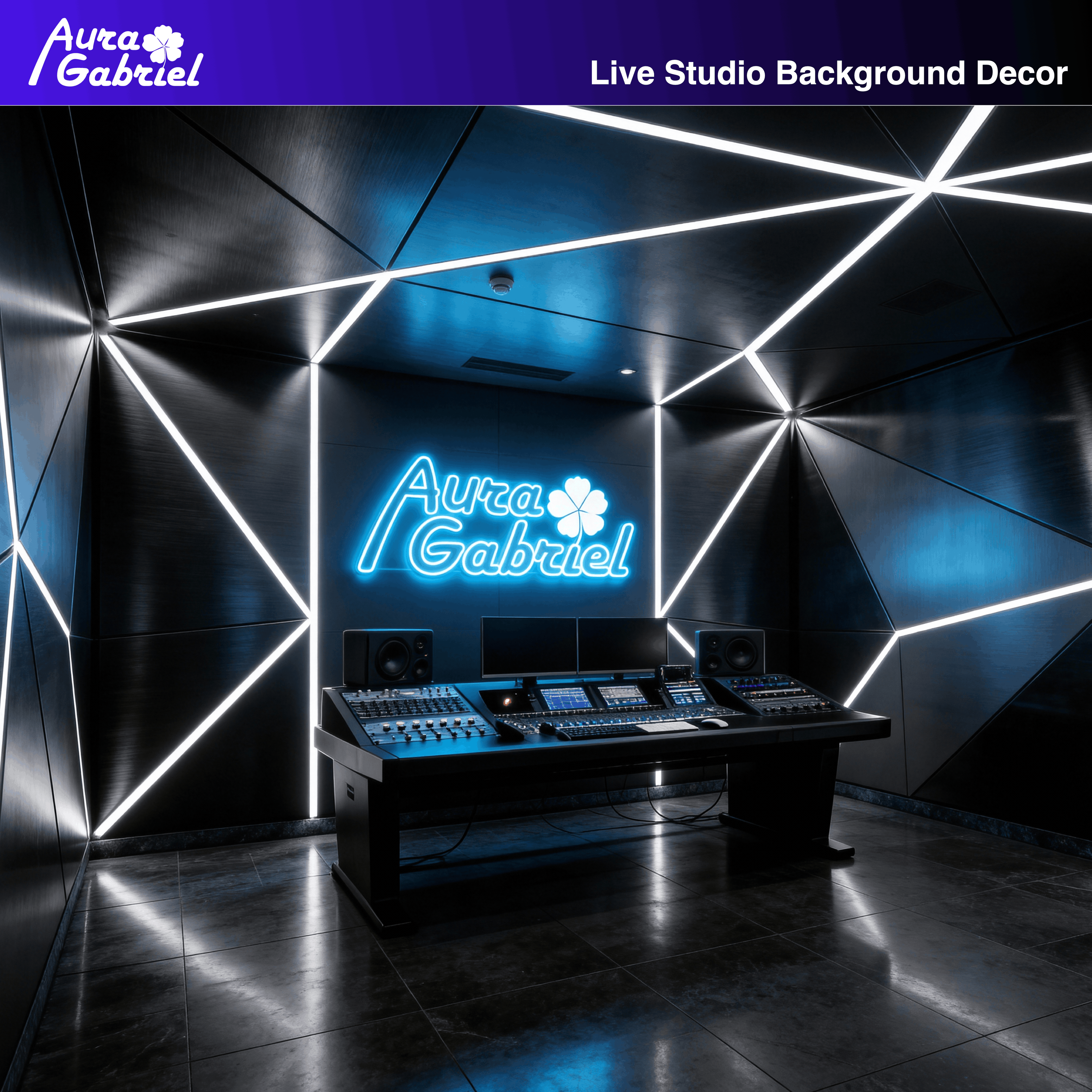 Live Studio Background Decor