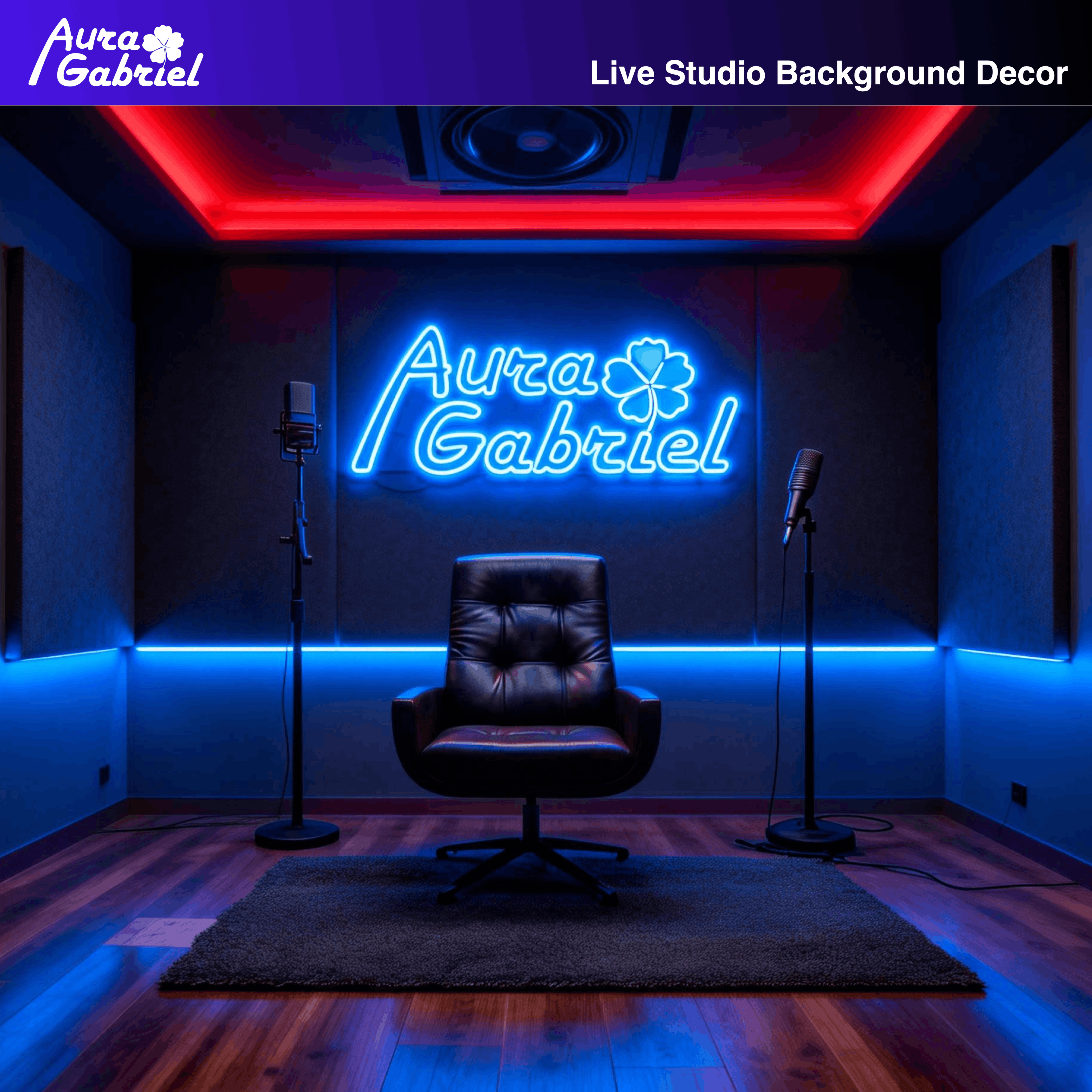 Live Studio Background Decor