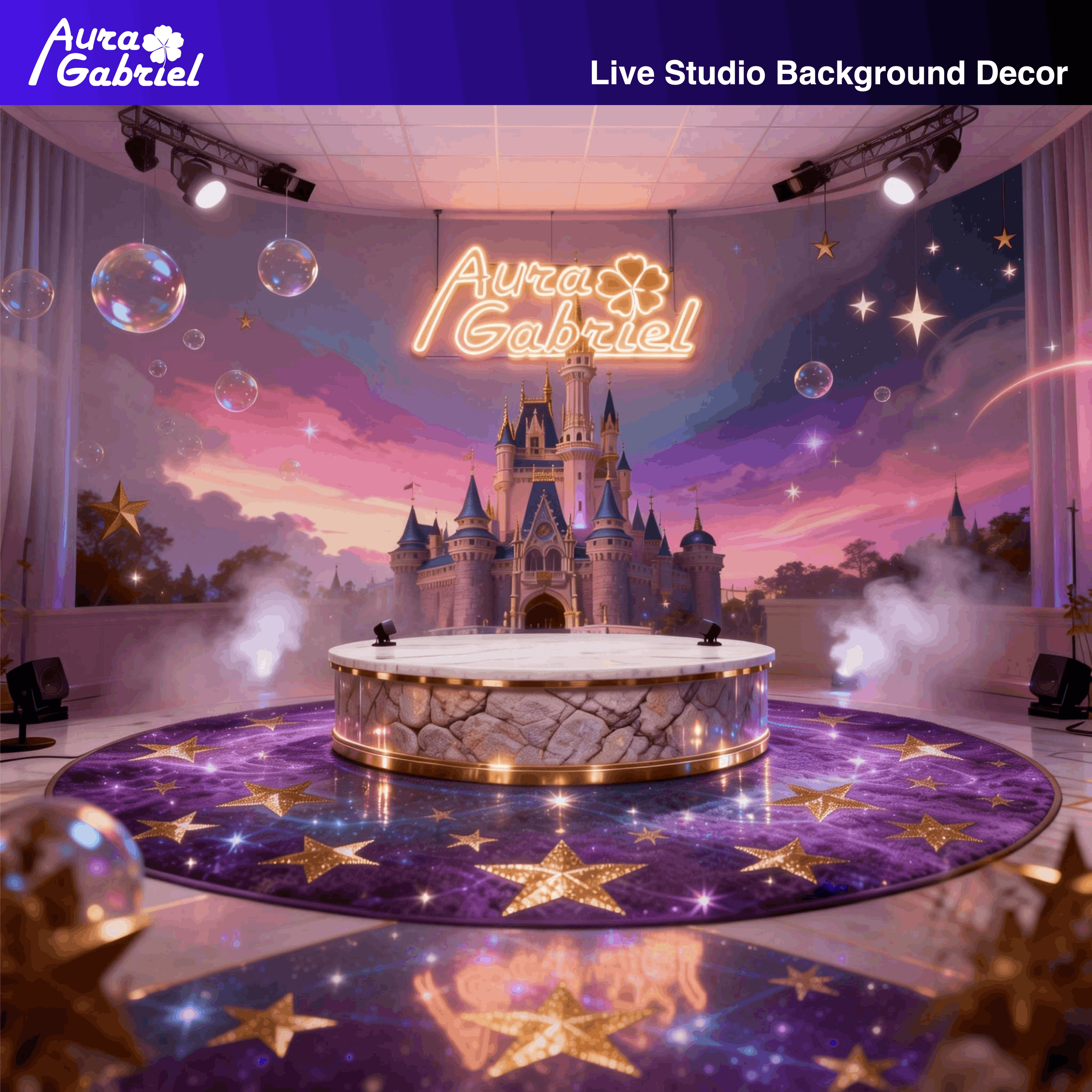 Live Studio Background Decor